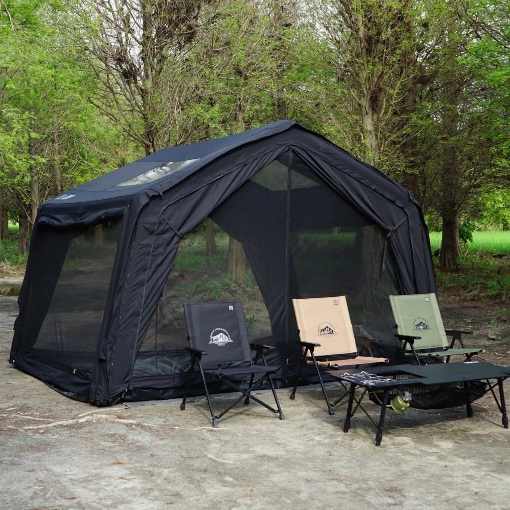 野樂 黑森戰術充氣帳篷 【綠色工場】CAMPING ACE 氣柱帳 充氣帳 六人帳 黑化風格 露營帳篷 ARC-647