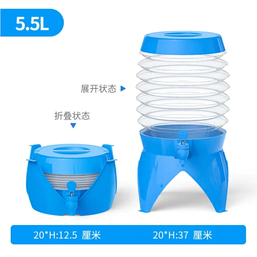 折疊伸縮水桶 5.5L【綠色工場】摺疊水桶 儲水桶 摺疊水桶 儲水桶 水桶 便攜水桶