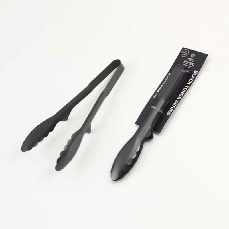 IDEA SEKIKAWA 24cm省力夾【綠色工場】 日本燕三条製 BLACK 露營餐具 炊具 夾子 烤肉夾 燒烤夾