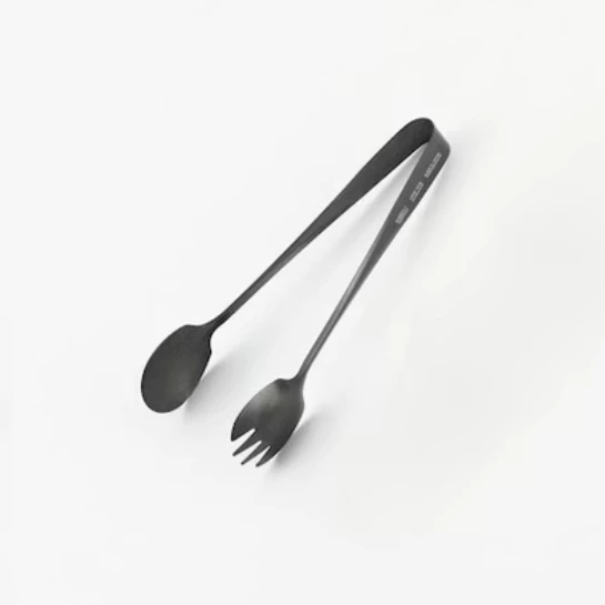 IDEA SEKIKAWA 沙拉夾【綠色工場】日本製 日本燕三条製 BLACK 料理夾 不鏽鋼夾 夾子 露營炊具