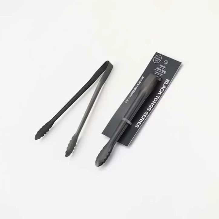 IDEA SEKIKAWA 公筷夾【綠色工場】日本製 日本燕三条製 BLACK 18cm 料理夾 夾子 不鏽鋼夾 露營夾