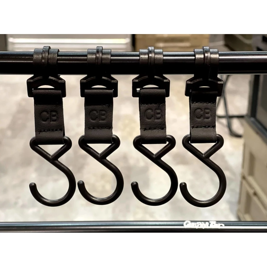 CampingBar瀝水掛架用加購皮製掛勾（4勾一組）【綠色工場】掛鈎 掛鉤 萬物掛勾 露營掛勾 露營 戶外 登山