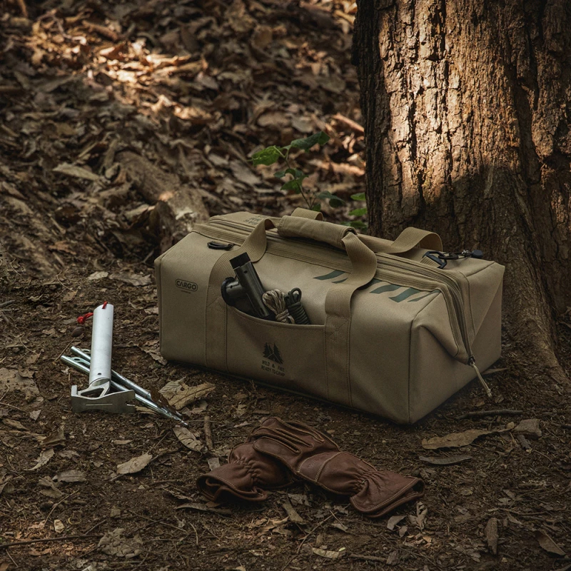【綠色工場】CARGO 工業風工具收納袋 軍綠/沙色/黑色 收納工具袋 營釘收納袋 裝備袋 營釘袋 手提袋 萬用收納袋