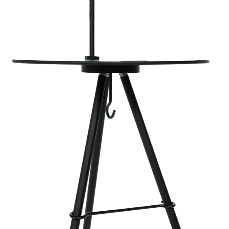 Yakima x 日月鐵工所 戶外圓桌_燈掛架組【綠色工場】小圓桌 附燈掛架 露營小桌 橡木圓桌 實木圓桌 風格桌