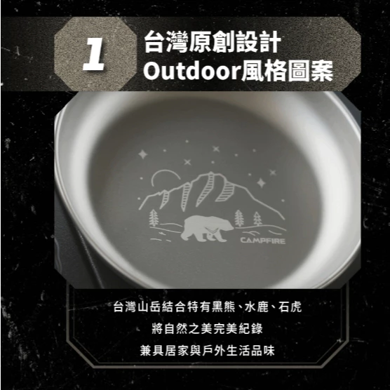 CAMPFIRE 鈦坦露營餐盤【綠色工場】營火部落 純鈦材質 露營盤 餐盤 盤子 可堆疊