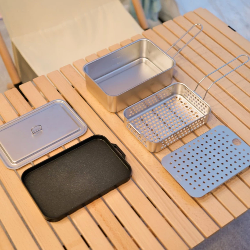 KINOX 不鏽鋼大萬能煮飯神器 豪華全配版 【綠色工場】韓國製 便當盒 飯盒 餐盒 環保餐盒 304食用級不鏽鋼