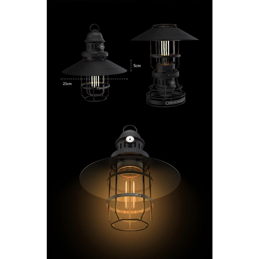 【綠色工場】KAZMI KZM 經典LED復古露營燈 (K21T3O02) 營燈 電子燈 煤油燈造型 工業燈 礦工燈