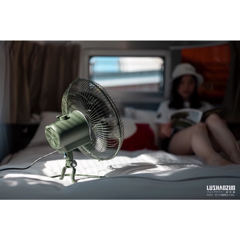 【綠色工場】樂活不露 360度 12吋靜音工業扇 戰術軍綠/沙色電扇 循環扇 電風扇 露營扇 立扇 桌扇 居家風扇