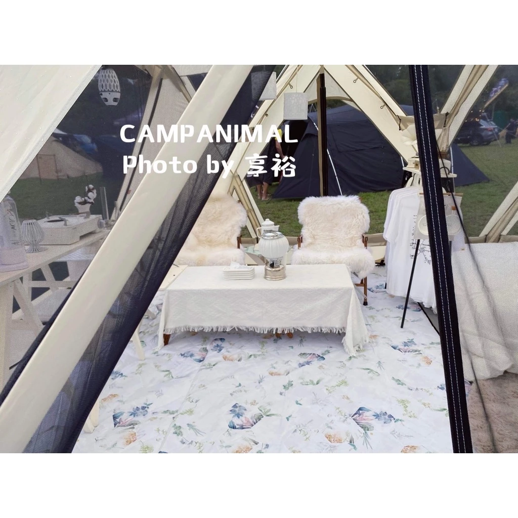 【綠色工場】新色 Campanimal x 品貼聯名 莫蘭迪清新花草地墊 野餐墊 防潮地布 防水墊 帳篷內墊 內地墊