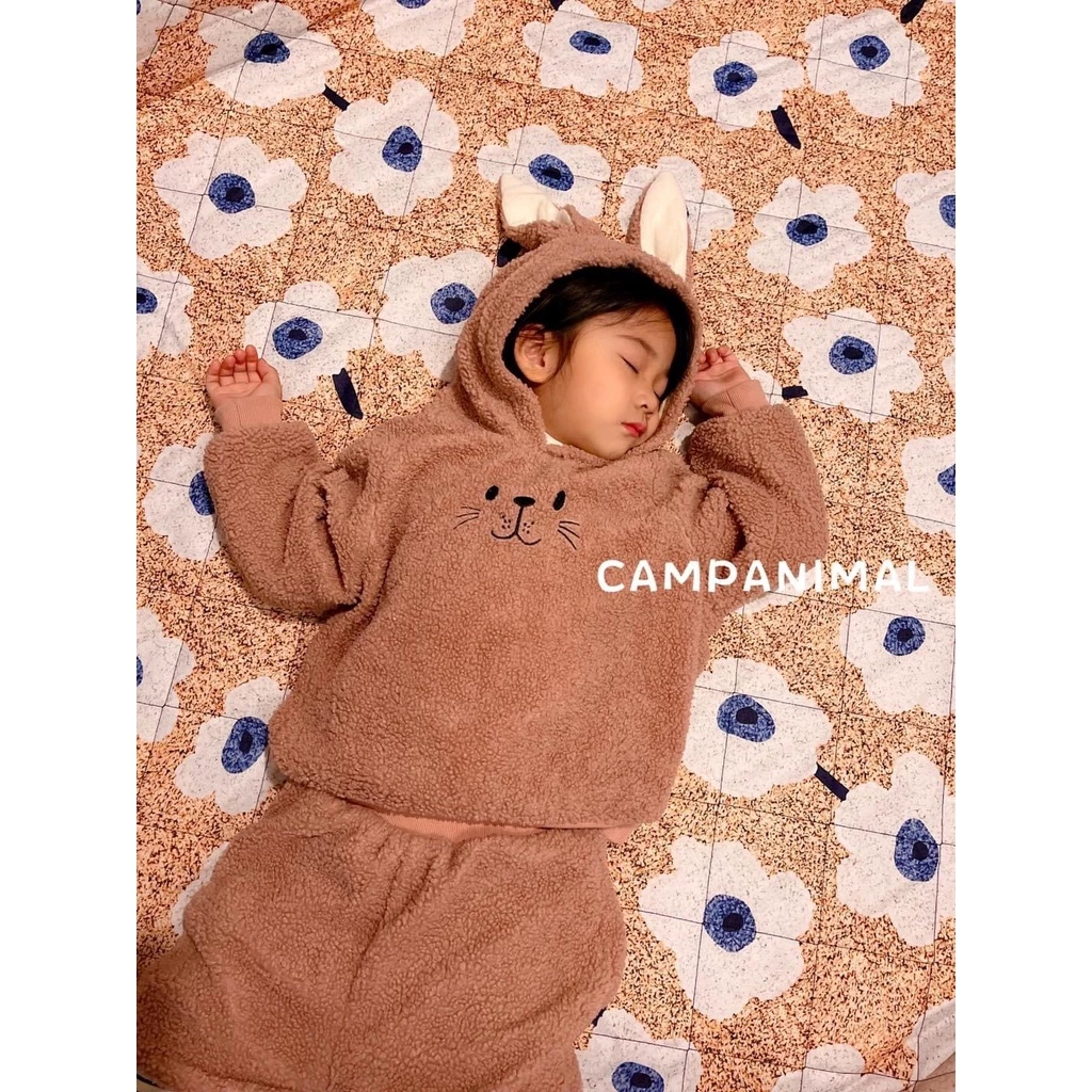 【綠色工場】Campanimal 熊熊毛絨花 可機洗 地墊 野餐墊 防潮地布 防水墊 帳篷內墊 內地墊 露營地墊