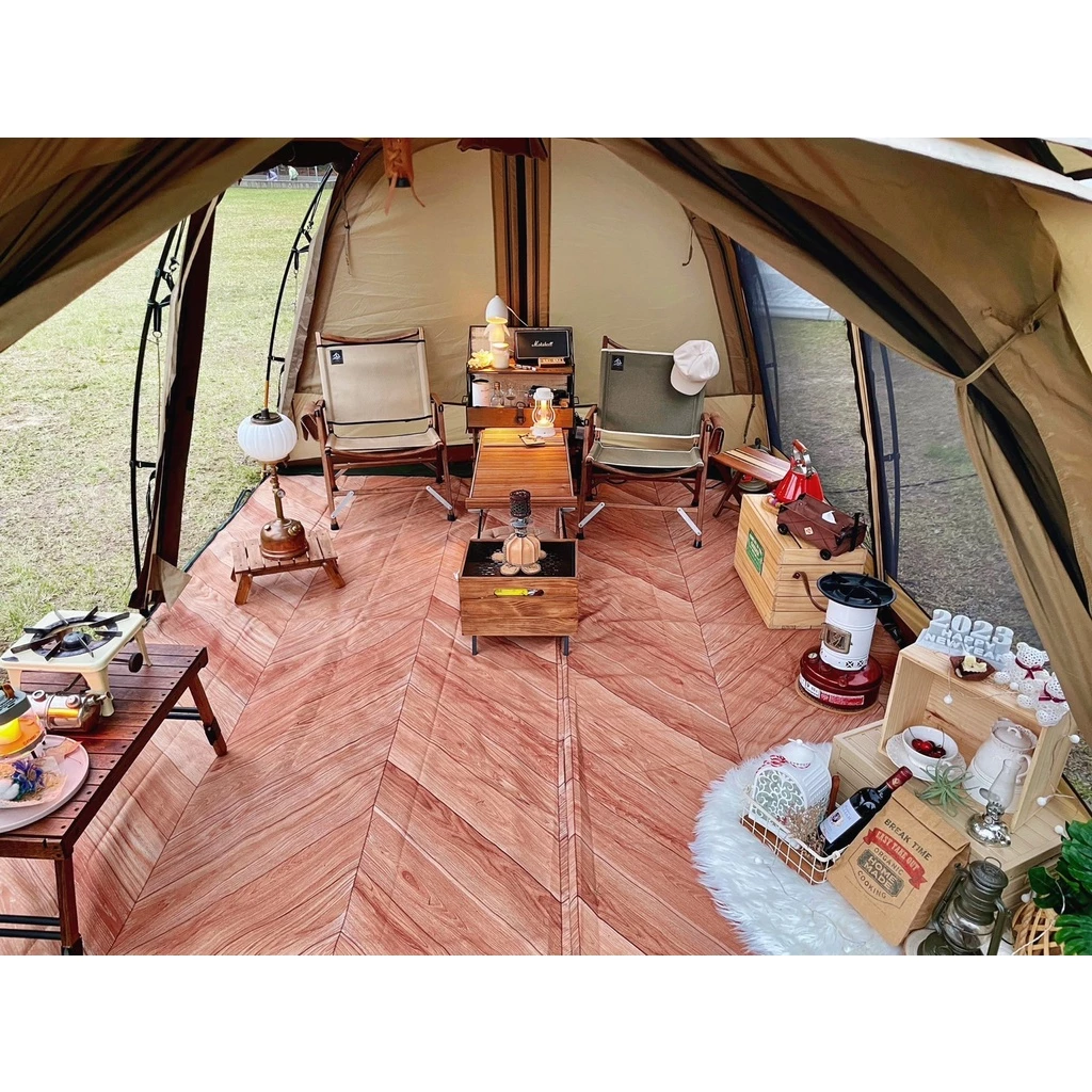 【綠色工場】 Campanimal 特殊色魚骨木紋 地墊 野餐墊 防潮地布 防水墊 帳篷內墊 內地墊 露營地墊