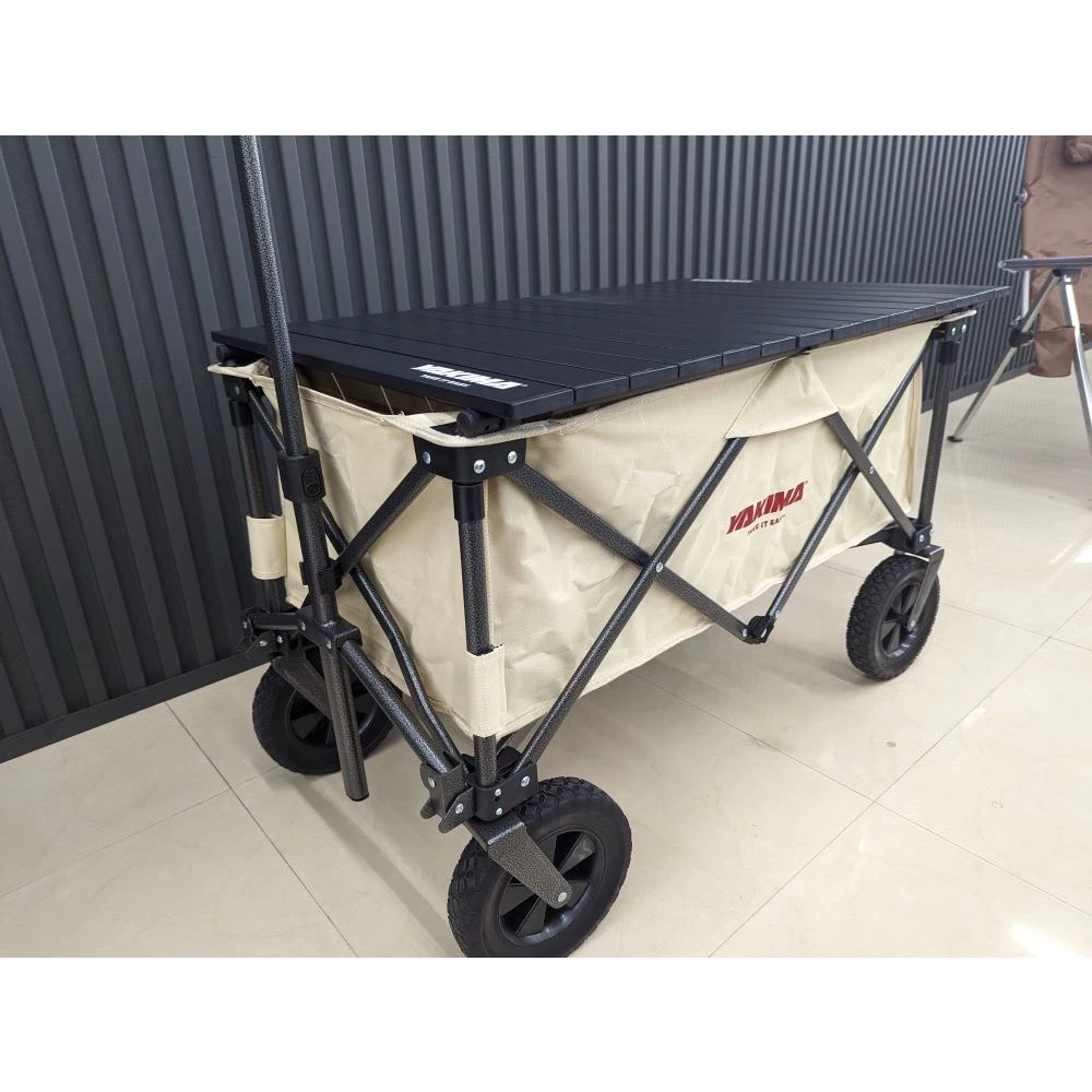 【綠色工場】YAKIMA 露營戶外手拉車 (附專用鋁桌板) 防水牛津布 手推車 折疊式拖車 露營推車 寵物推車 小孩推車