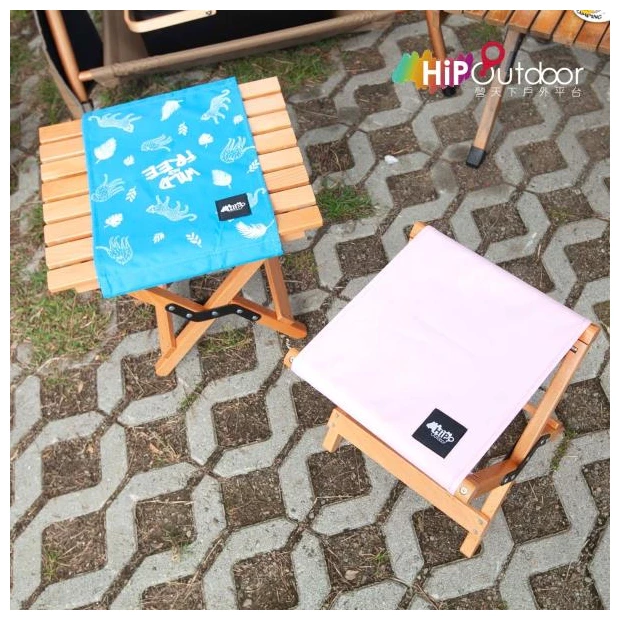 【綠色工場】『限時特惠』北緯 逗點 北歐原木兩用桌邊椅 小桌折凳二合一 附收納袋 單人凳 便攜桌 露營桌椅