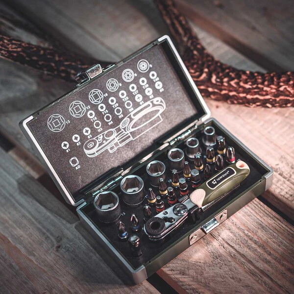 openjoynt 拓幸良品 套筒起子組【綠色工場】 露營工具組 2分棘輪板手 百年好盒/天作之盒 軍風工具組