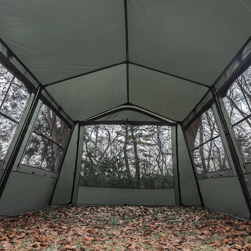 KAZMI KZM OSCAR 工業風奧斯卡4人帳【綠色工場】屋型帳 大川帳 軍綠帳篷 軍風露營 一房一廳 客廳帳