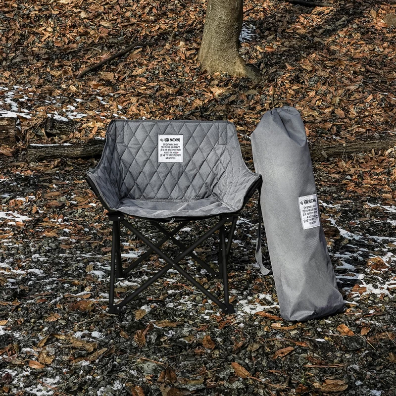 KAZMI KZM 舖棉休閒折疊椅【綠色工場】月亮椅 露營椅 摺疊椅 休閒椅 鋪棉保暖 附收納袋
