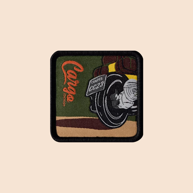 CARGO 復古風徽章【綠色工場】魔鬼氈黏貼 收納袋飾品 裝飾貼 裝飾小物 飾品