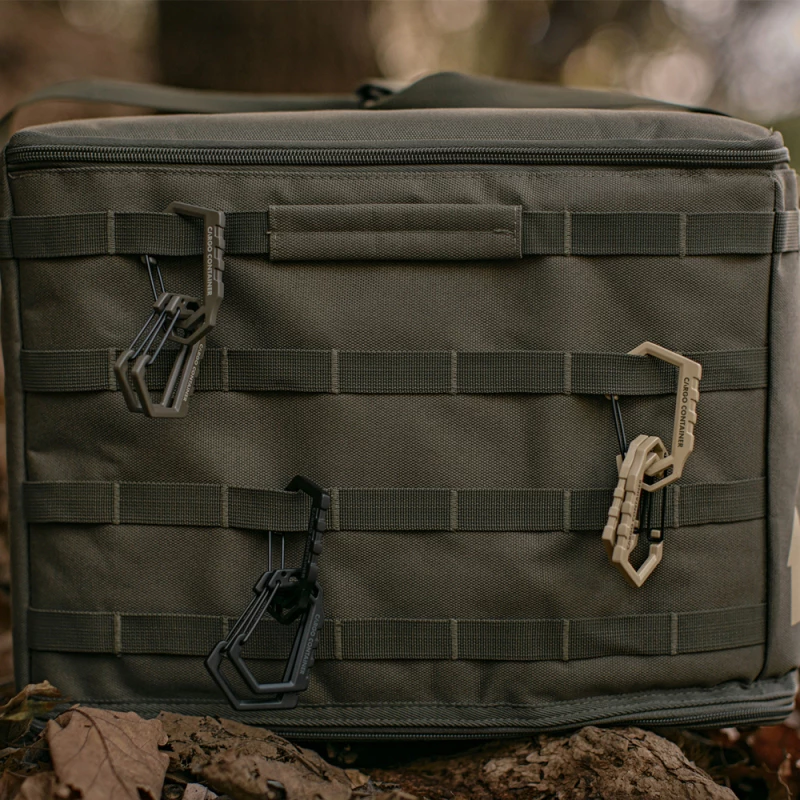 CARGO D型登山扣【綠色工場】金屬掛勾 D扣 可承重100kg 鋅合金 啞光黑/沙色/軍綠 露營神器 掛勾