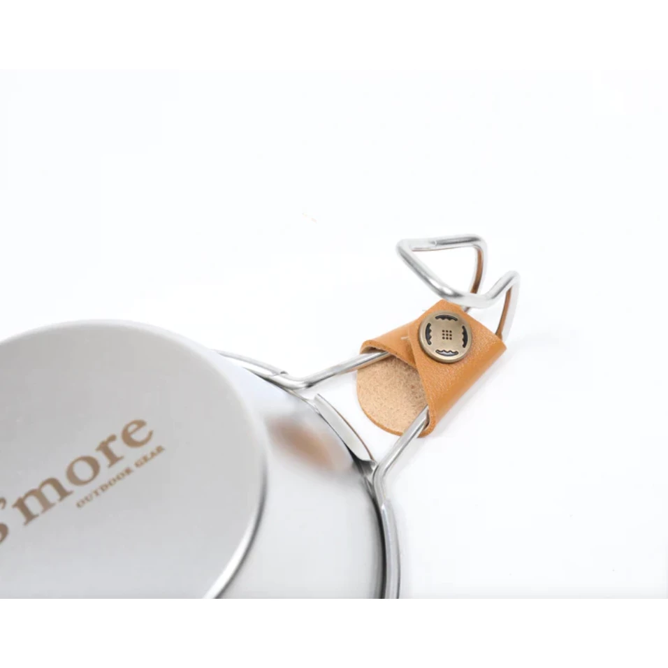 S'more 雪拉杯【綠色工場】(附手把皮套) 330ml 雪拉碗 露營碗 飯碗 湯碗 有把手 可堆疊 不鏽鋼304