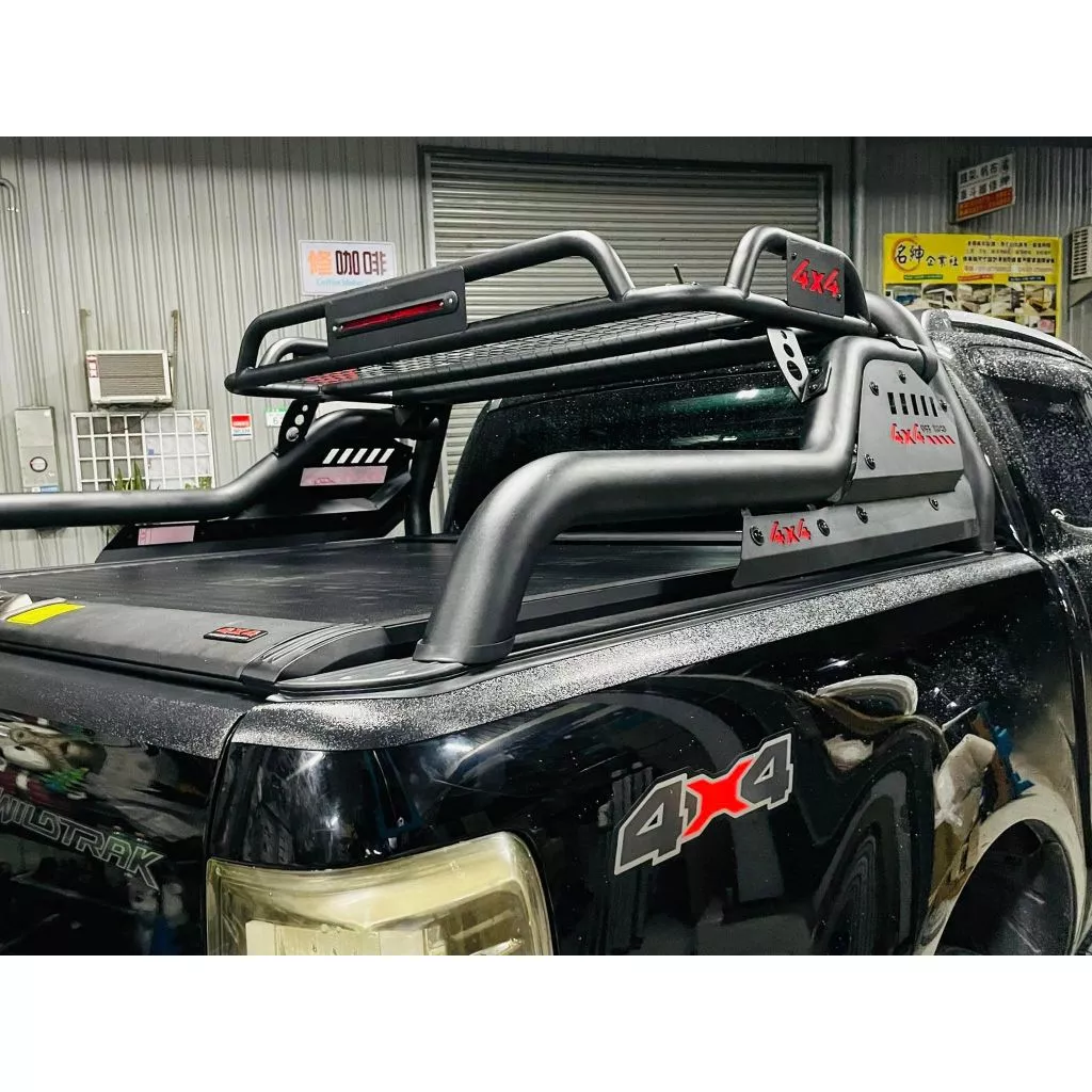 皮卡改裝全配組 捲簾+防滾架+置物盤+後斗保護飾板【綠色工場】pickup改裝 越野改裝 防滾籠 貨車改裝