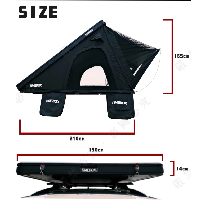 TIMEBOX TB-40 羽量級鋁合金車頂帳【綠色工場】硬殼車頂帳 一推即開帳 輕量級 2+1人帳 車頂帳棚 露營帳