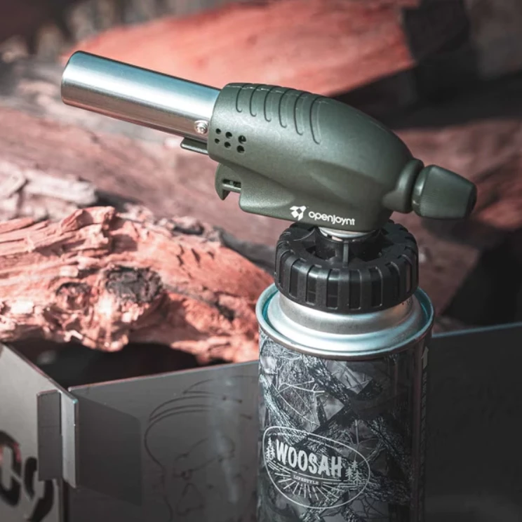 openjoynt｜防衝火卡式噴火槍【綠色工場】MIT 點火器 卡式噴燈 野炊 露營烤肉 兒童安全鎖設計 軍風風格軍綠