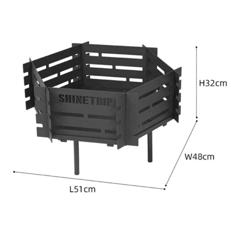 ShineTrip 山趣 熾焰焚火台【綠色工場】ST-05系列（附收納套）烤架 柴爐 柴燒爐 取暖爐 焚火台 焚火架