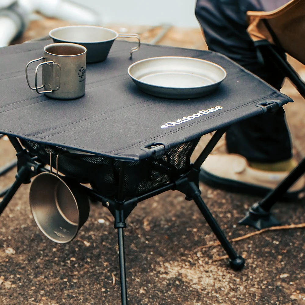 OutdoorBase R5 六角桌【綠色工場】戰術桌 露營桌 輕量桌 折疊桌 鋁捲桌 便攜桌 7075鋁合金