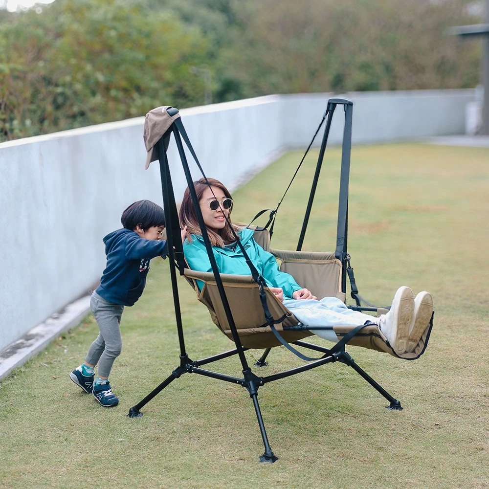 OutdoorBase R5 搖曳鞦韆椅【綠色工場】附贈海星爪椅腳 搖搖椅 吊床椅 戰術高腳椅 休閒椅 露營椅