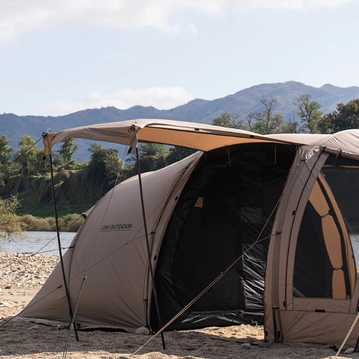 KZM 獵戶座四環帳【綠色工場】SUMMIT ARC 隧道帳 露營帳篷 一房一廳 四季帳篷 4人帳 別墅帳 家庭帳