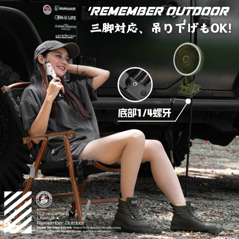 樂活不露 天行者夾扇【綠色工場】RCF-01G 風扇 隨行扇 電扇 行動風扇 迷你扇 風扇 可調角度 照明風扇