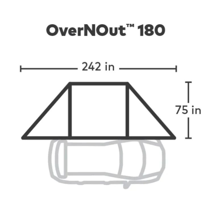 Yakima OverNOut 180 車邊帳【綠色工場】蝙蝠帳 車邊帳 客廳帳 車邊天幕 遮陽帳 車邊天幕