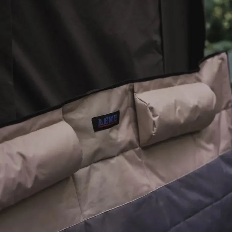 【LEKE 樂客】 森寓靠枕雙人椅 (米灰配色)