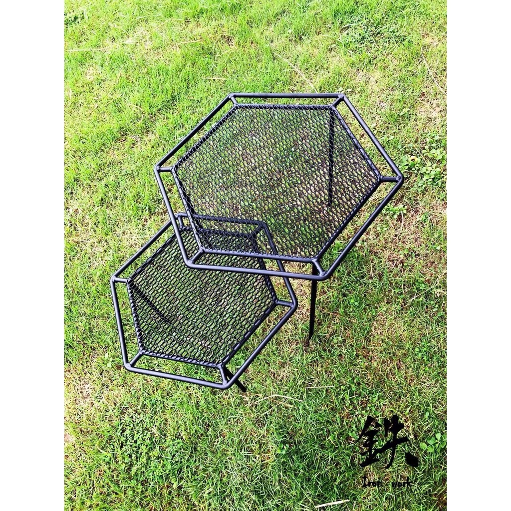 【綠色工場】鐵 鉄 Iron Work 六角鐵桌 M / L 露營桌組 鐵件 鑄鐵桌 鍛鐵桌 露營鐵桌 鑄鐵 鍛鐵 鐵桌