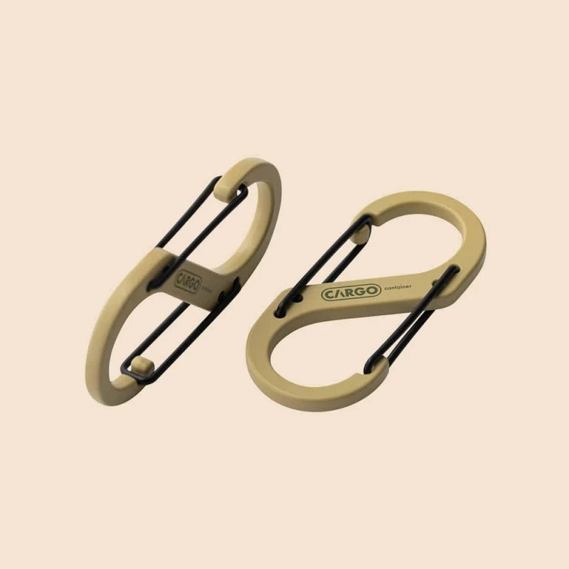 【綠色工場】 CARGO S型登山扣 金屬掛勾 S扣 可承重100kg 鋅合金 啞光黑/沙色/軍綠 露營神器 掛勾