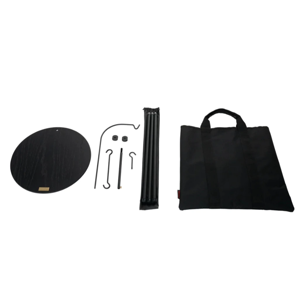 Yakima x 日月鐵工所 戶外圓桌_燈掛架組【綠色工場】小圓桌 附燈掛架 露營小桌 橡木圓桌 實木圓桌 風格桌