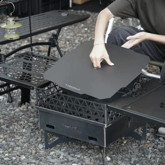 Foothills 山麓焚火台蓋板【綠色工場】山麓焚火台桌板 上蓋桌板 桌面兩用可放置GZ燈
