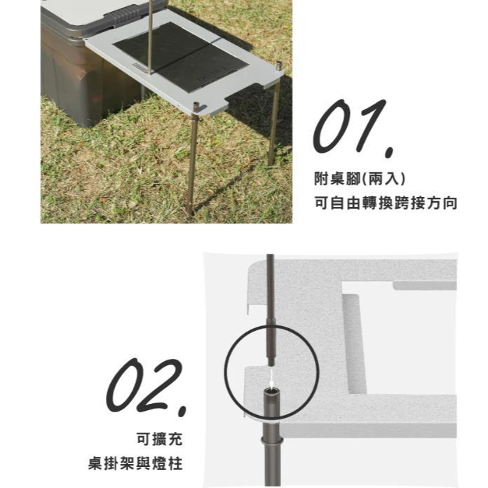 Offline 單位跨接板【綠色工場】一單位桌板 附桌腳x2 IGT 適用Thor箱 鐵桌板 可連接離線桌、Thor箱