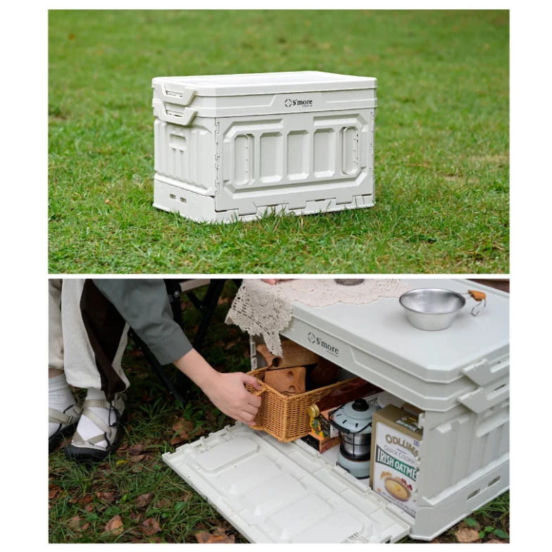 S’more Vanilla 美型多功能折疊箱【綠色工場】 側開箱 可變桌子 置物箱 收納箱 多功能置物盒