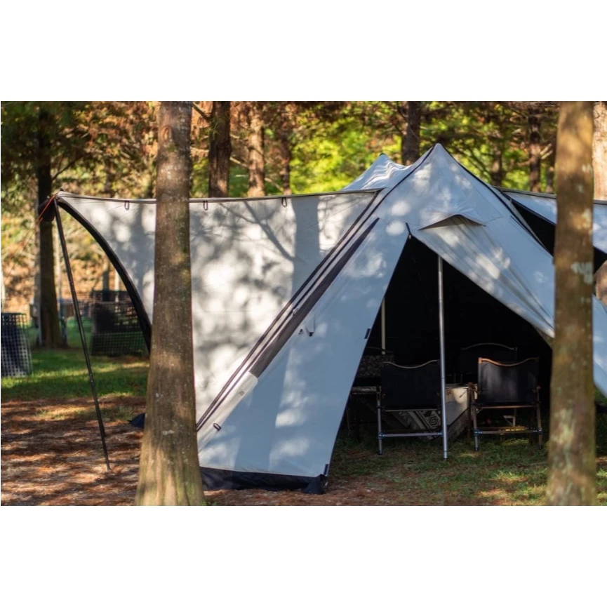 威力屋 47雙峰帳篷【綠色工場】月光銀白 | 黑膠 多人帳篷 四季帳 速搭帳 黑膠帳篷 露營帳篷 印地安帳 露營 戶外