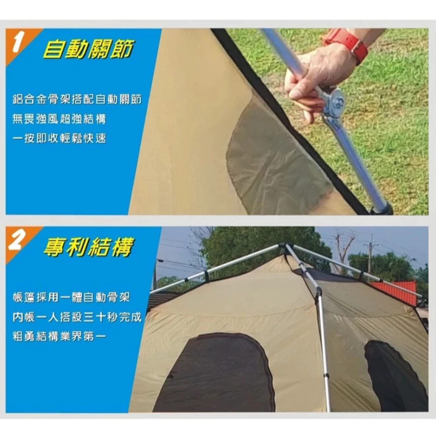 威力屋 黑獅王300KING (黑膠)【綠色工場】別墅帳篷 多人帳篷 速搭帳 四季帳 一房一廳 露營帳篷 快速帳 台灣製