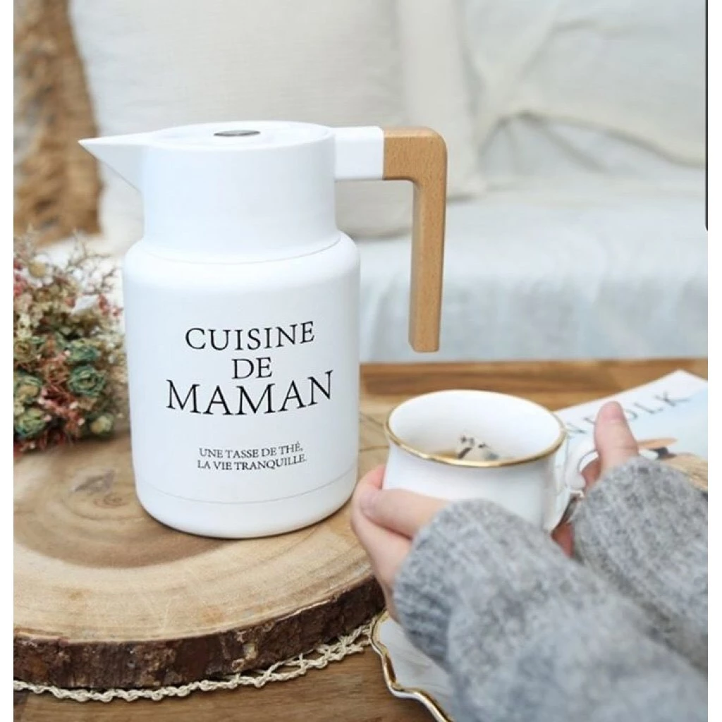 【綠色工場】 韓國熱銷Cuisine de maman 1500cc 保溫壼 熱水壺 茶壺 水壺 保溫 保溫瓶 露營