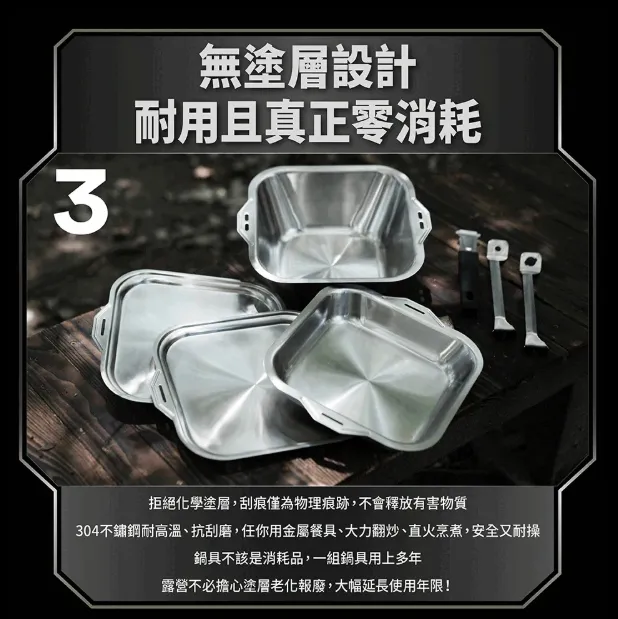 CAMPFIRE 野岩露營鍋具組