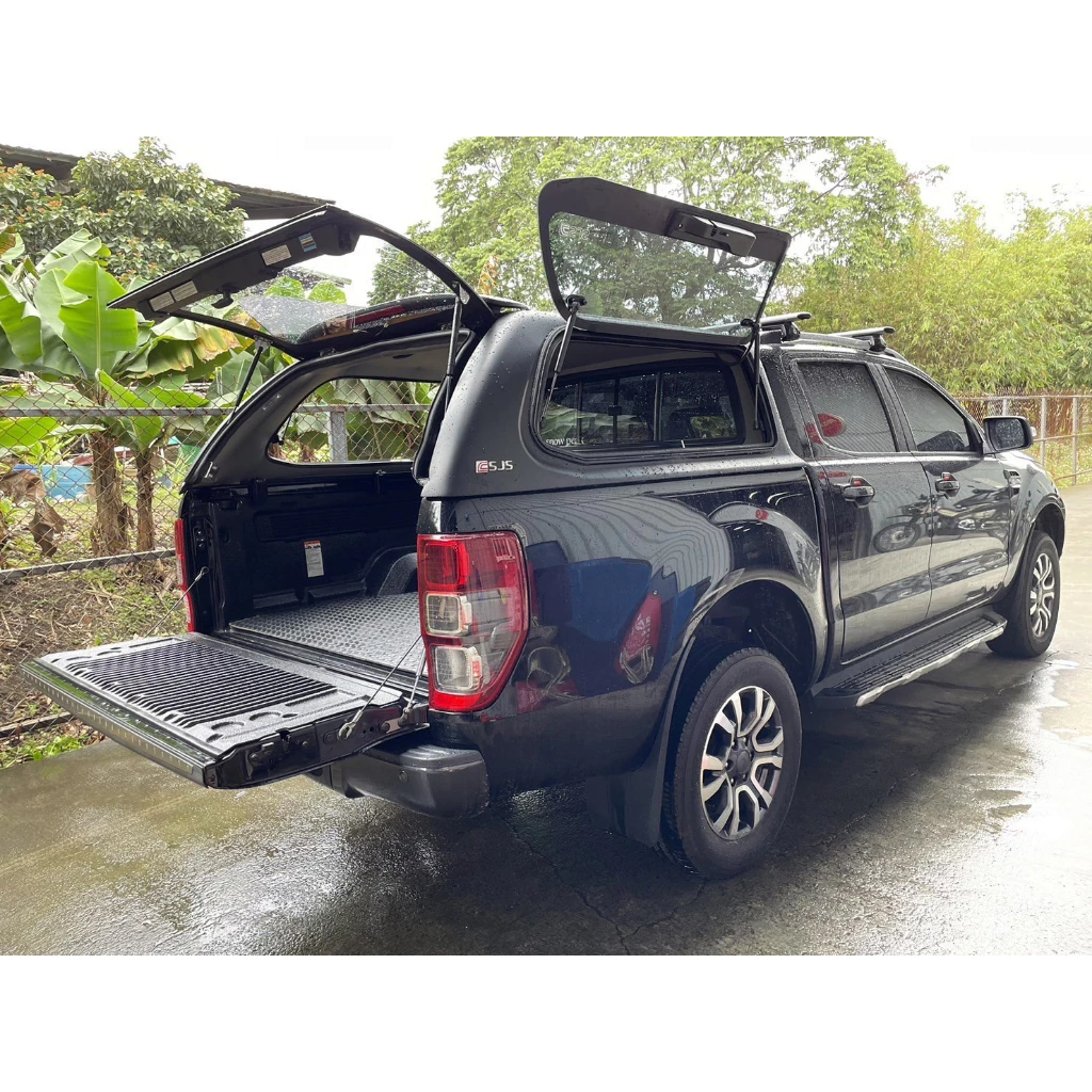 【綠色工場】SJS 後斗高蓋 皮卡側彈式窗戶高蓋-含中控鎖(適用 RANGER,HILUX) 皮卡改裝 pickup改裝