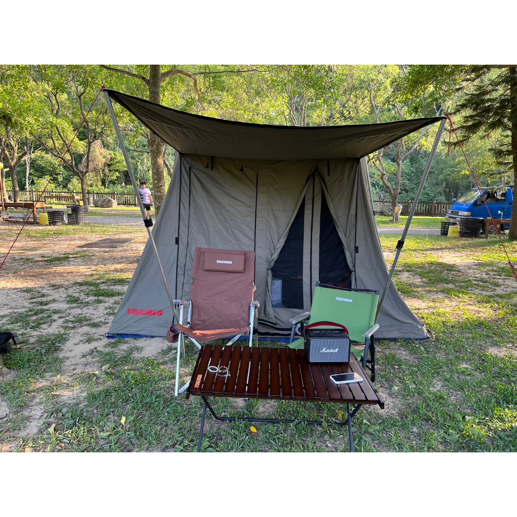 【綠色工場】YAKIMA 春日帳 (含骨架+雙側前廳營柱) 六人帳 快搭科技棉帳 棉帳 電線穿孔 雙側開窗