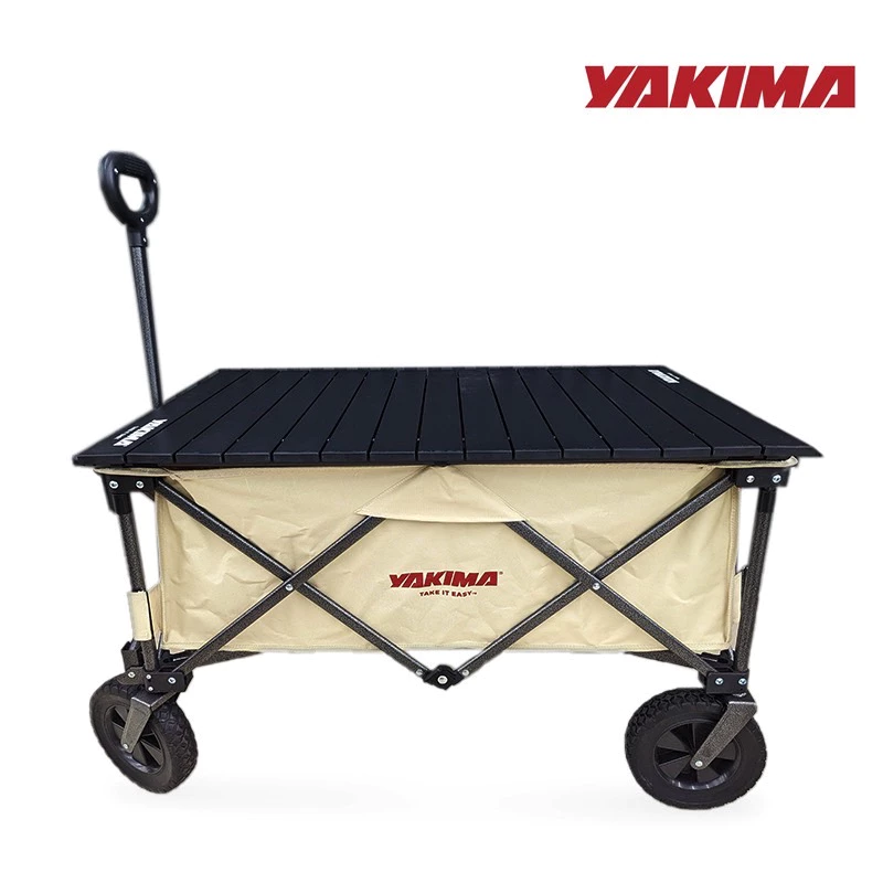 【綠色工場】YAKIMA 露營戶外手拉車 (附專用鋁桌板) 防水牛津布 手推車 折疊式拖車 露營推車 寵物推車 小孩推車