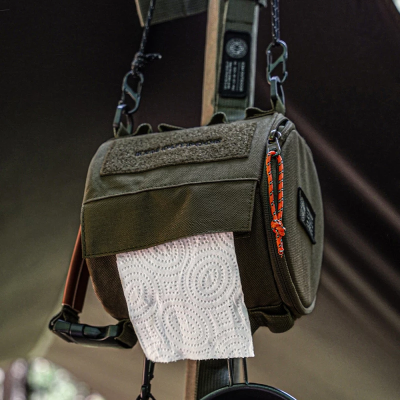 【綠色工場】KAZMI KZM 工業風捲筒衛生紙收納套 面紙套 衛生紙套 面紙盒 面紙收納袋 軍風收納袋