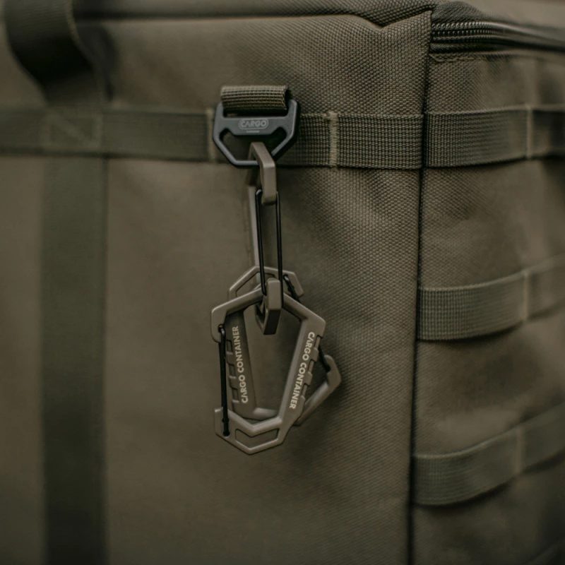 CARGO D型登山扣【綠色工場】金屬掛勾 D扣 可承重100kg 鋅合金 啞光黑/沙色/軍綠 露營神器 掛勾