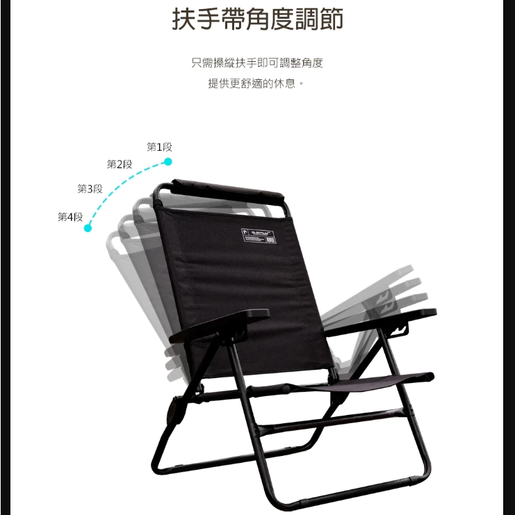 POLARIS北極星 X1 LOW 四段折疊露營椅【綠色工場】露營低座高背椅 摺疊椅 大川椅 可調整椅背 附收納袋