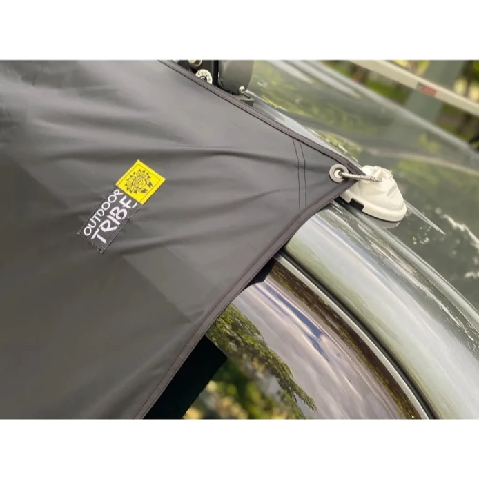 OUTDOOR TRIBE 車邊帳天幕【綠色工場】車邊邊布 車邊圍布 延伸天幕 黑膠天幕 5000mm防水係數